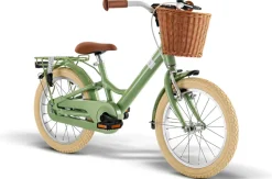 Youke Classic 16,Alu legecykel med kurv retro grøn