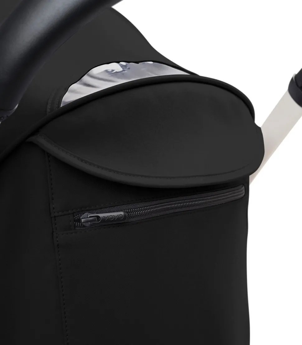 YOYO³ Klapvogn - sort på hvidt stel